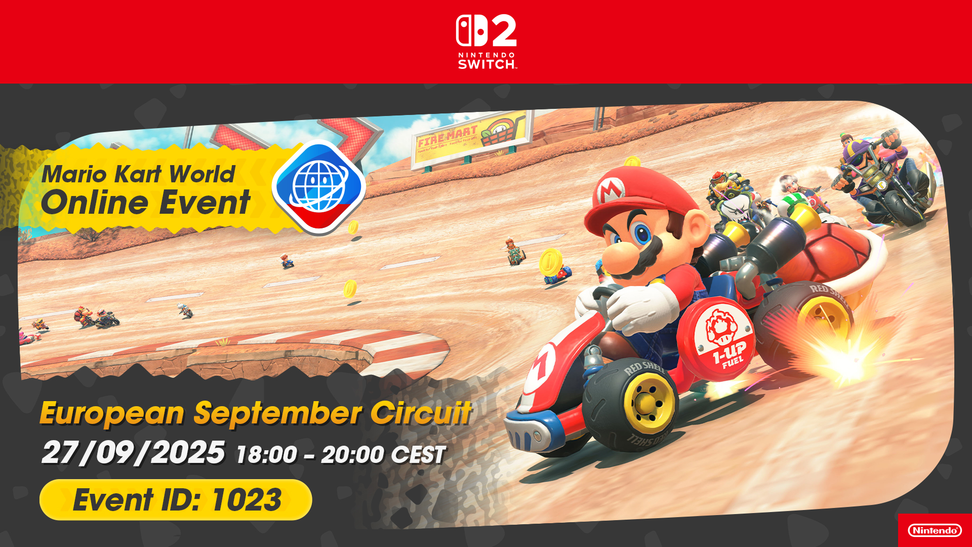 Take part in the first-ever Mario Kart World European online event!