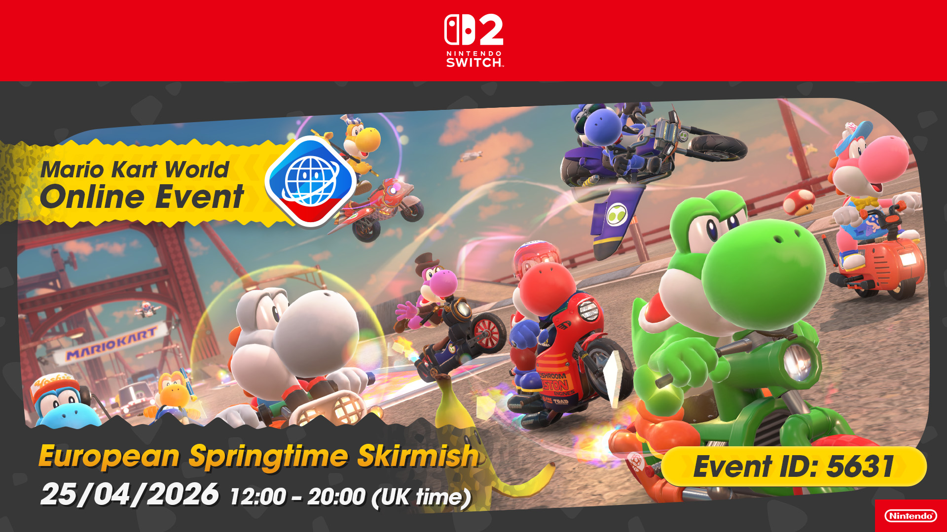 It's a knockout in the next Mario Kart World European online event!