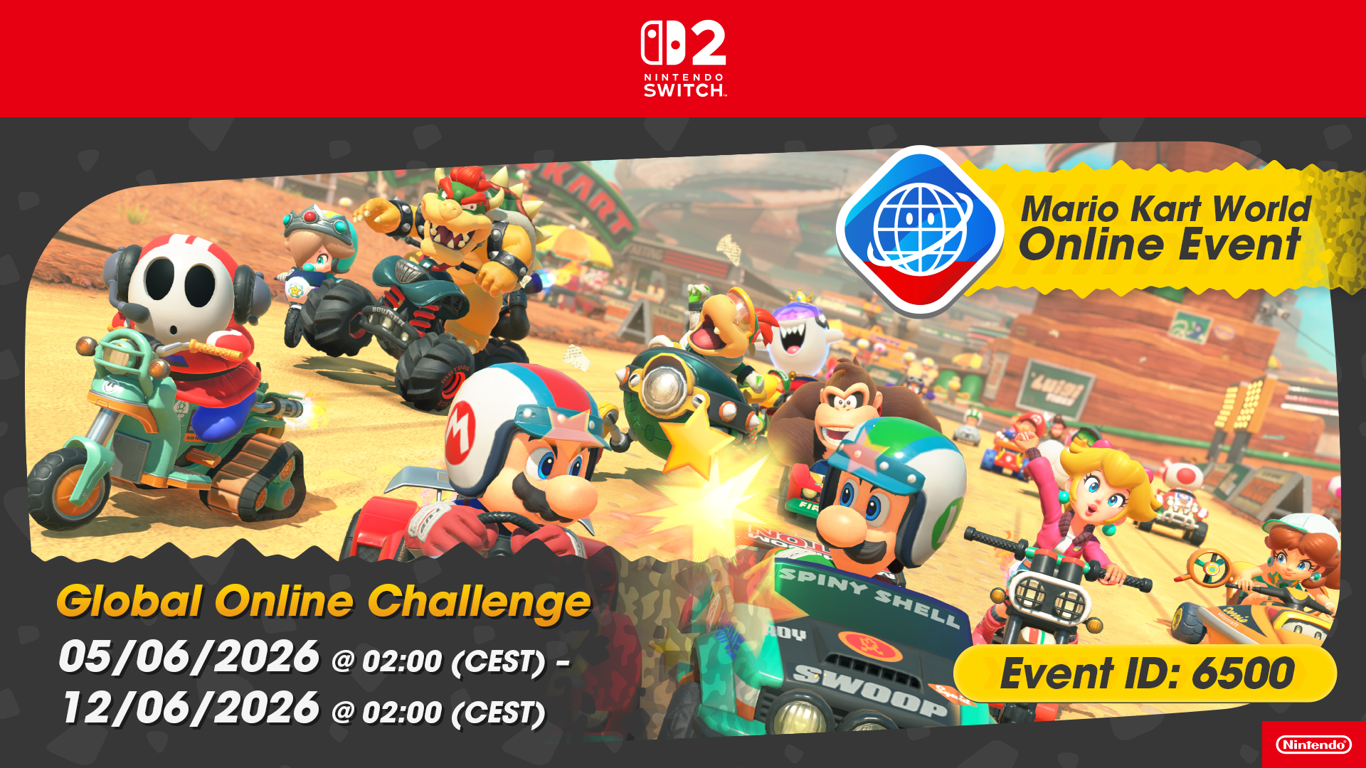 Aim for the horizon in the first Mario Kart World global online event!